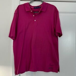 Ralph Lauren Purple Label Men's Short Sleeve Polo Top/Rose Pink